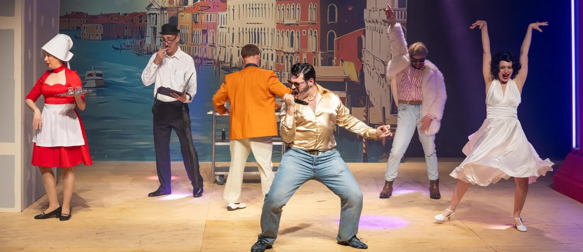 פוסטר ההצגה משרתם של שני אדונים